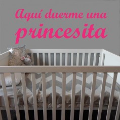Vinilo infantil duerme princesita