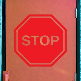 Vinilo para puerta señal Stop