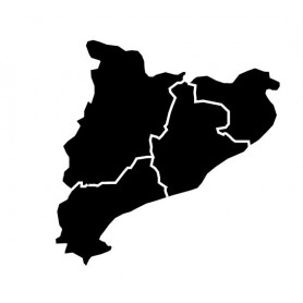 Vinilo mapa Catalunya color negro