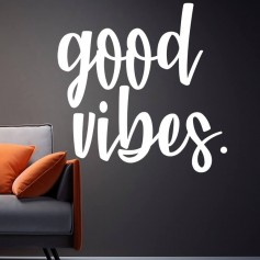 Vinilo caligráfico Good Vibes
